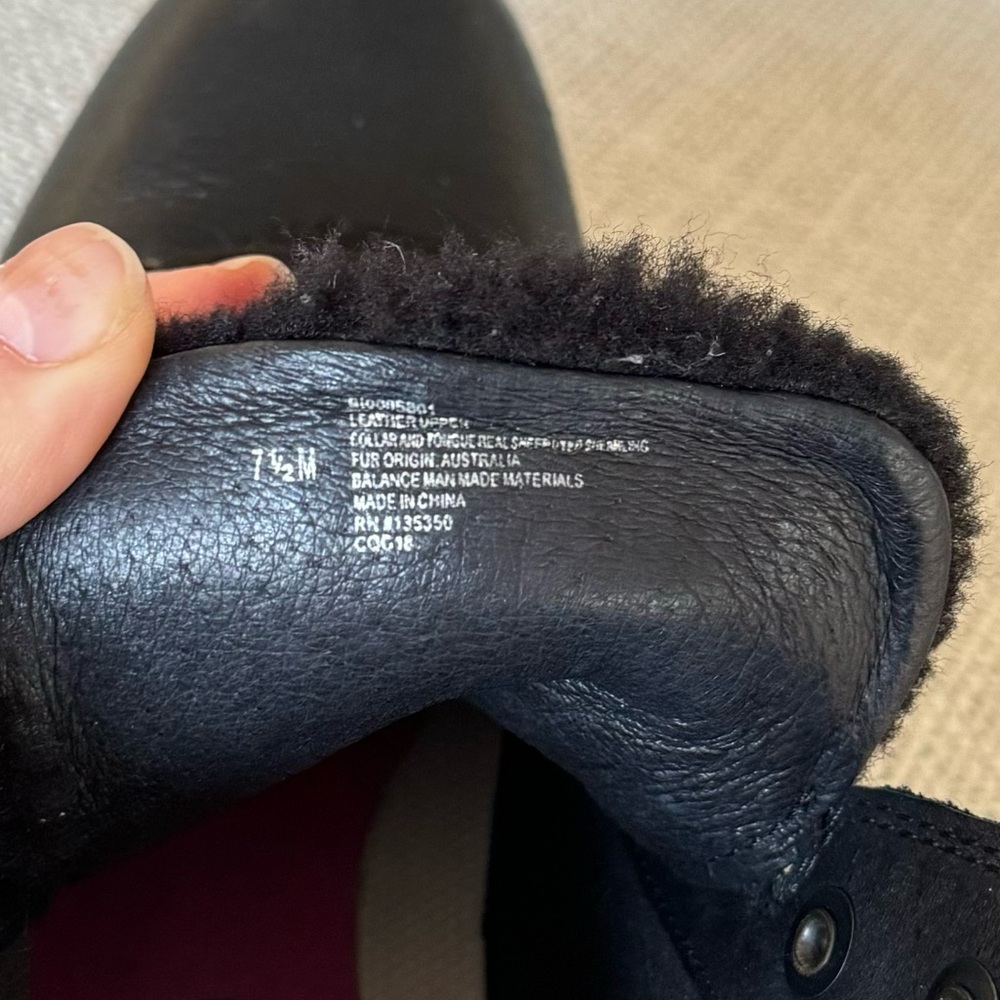 Bionic Women's Black Leather Boots Size 7.5 - Picture 10 of 10